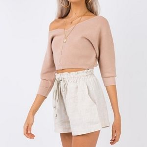 Crop V-Neck Sweater